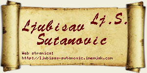 Ljubisav Šutanović vizit kartica